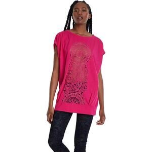DESIGUAL TS SOLS Top NWT $115 Mesh Design Down Front of Top Spain Size M (US S)